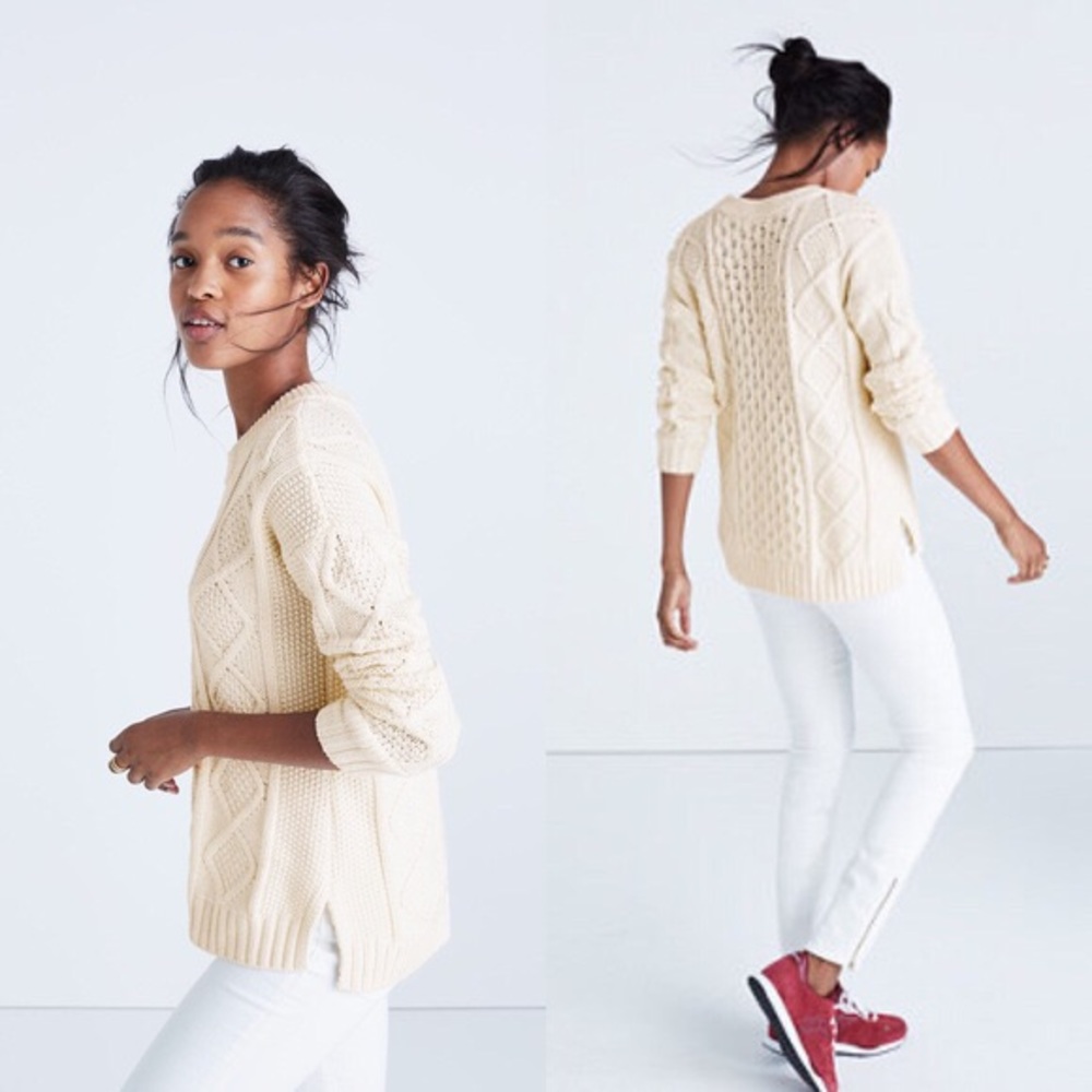 Madewell Classic Cable Pullover Sweater